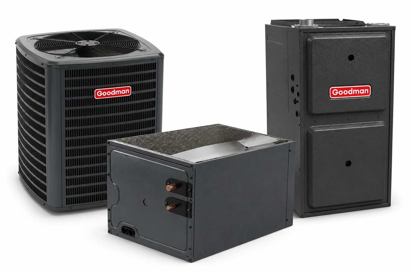 Goodman 4 Ton 13.8 SEER2 96% AFUE 80,000 BTU Gas Furnace and R32 Air Conditioner System - Upflow/Horizontal