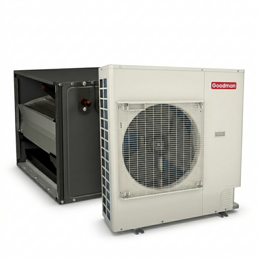 Goodman 4 Ton 17.0 SEER2 Central Air Conditioner Split with 26 1/2' inch Horizontal Cased Coil- R32