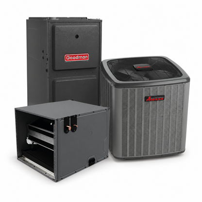 Goodman 2 Ton 17.2 SEER2 96% AFUE 60,000 BTU Furnace and High Efficiency Heat Pump System | Inverter - R32 - Upflow/Horizontal