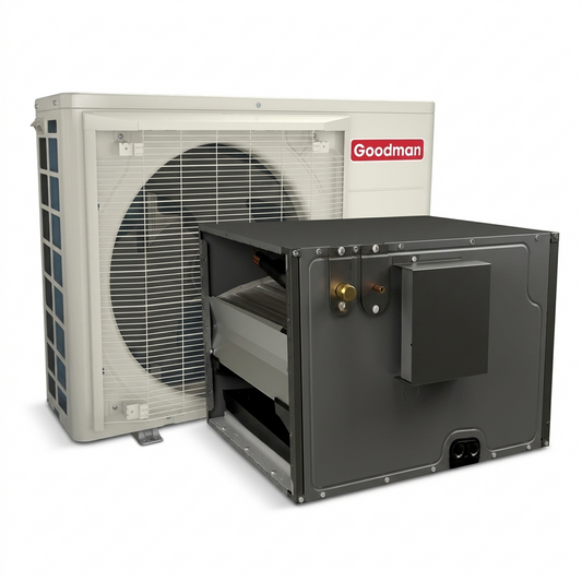Goodman 4 Ton 17.0 SEER2 Central Heat Pump with 26 1/2' inch Horizontal Cased Coil | Inverter - R32