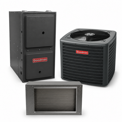 Goodman 1.5 Ton 14.7 SEER2 96% AFUE 60,000 BTU Gas Furnace and R32 Air Conditioner System - Downflow/Horizontal
