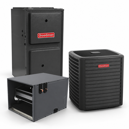 Goodman 3 Ton 15.0 SEER2 96% AFUE 60,000 BTU Gas Furnace and R32 Air Conditioner System - Upflow/Horizontal