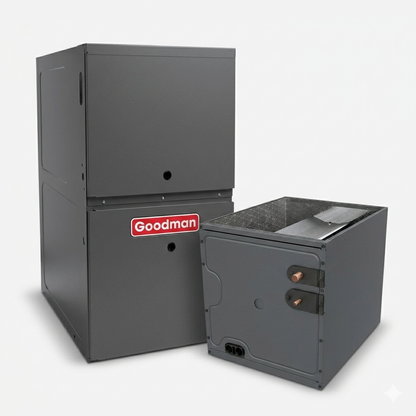 Goodman 2 Ton 80% AFUE Furnace and Coil System - R32 - Downflow/Horizontal
