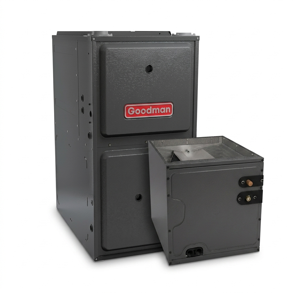Goodman 2 Ton 96% AFUE Furnace and Coil System - R32 - Upflow/Horizontal
