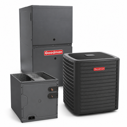 Goodman 3 Ton 15.2 SEER2 80% AFUE 80,000 BTU Gas Furnace and R32 Air Conditioner System - Upflow/Horizontal