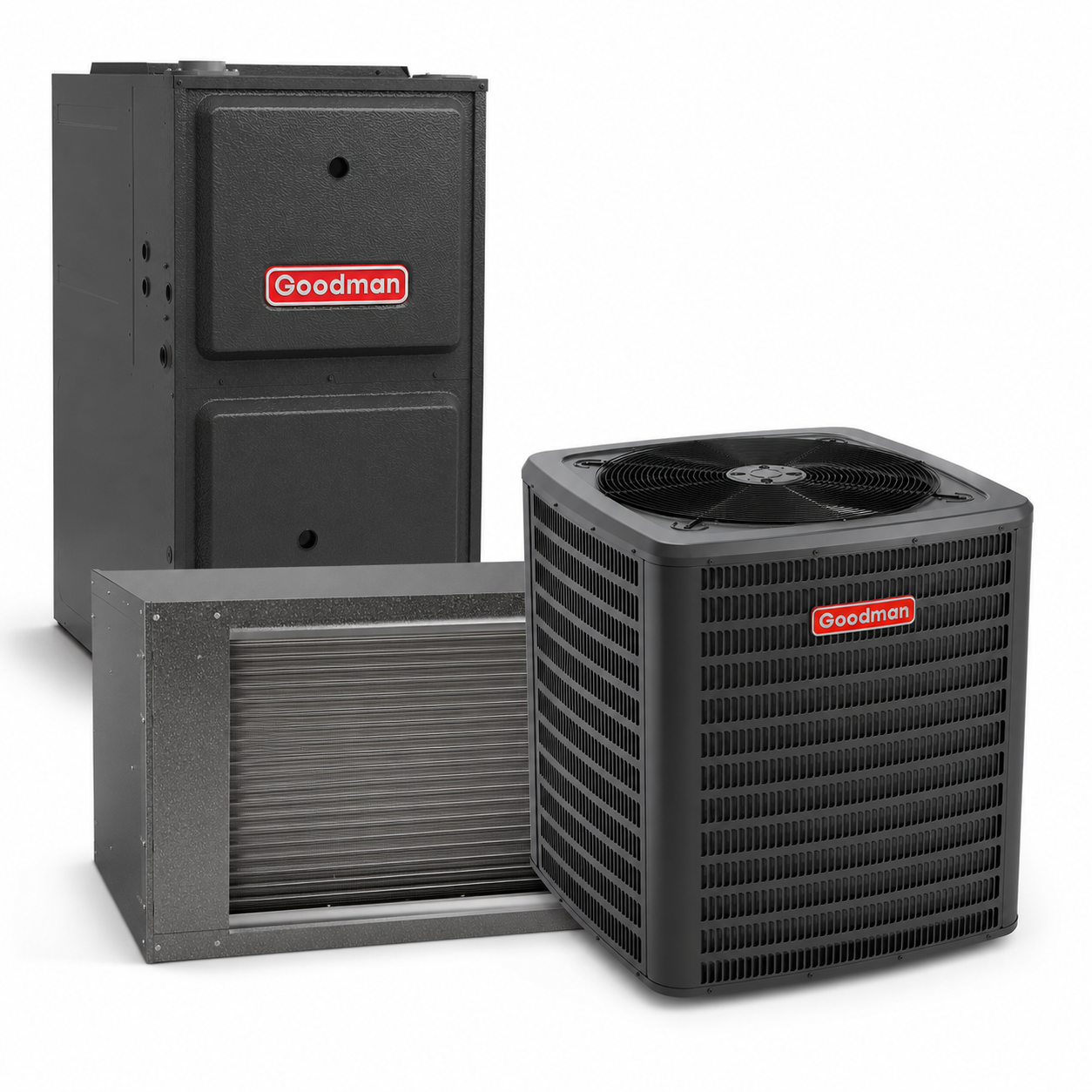 Goodman 2.5 Ton 15.2 SEER2 96% AFUE 80,000 BTU Gas Furnace and R32 Air Conditioner System - Upflow/Horizontal
