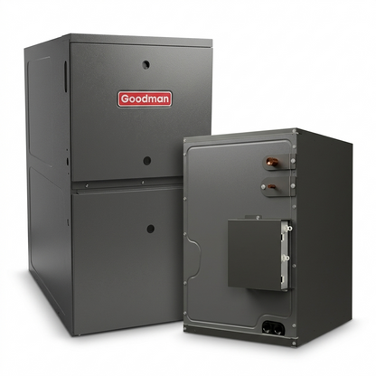 Goodman 2 Ton 80% AFUE Furnace and Coil System - R32 - Upflow/Horizontal