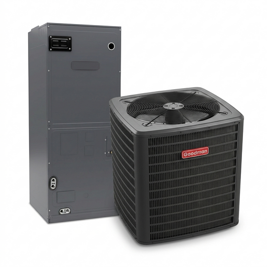 Goodman 48,000 BTU 15.0 SEER2 High Efficiency Multi Position Air Handler Unit Ducted Heat Pump Split System R32 230V