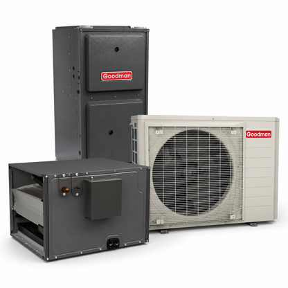 Goodman 4 Ton 17.0 SEER2 96% AFUE 80,000 BTU Furnace and High Efficiency Heat Pump System | Inverter - R32 - Downflow/Horizontal