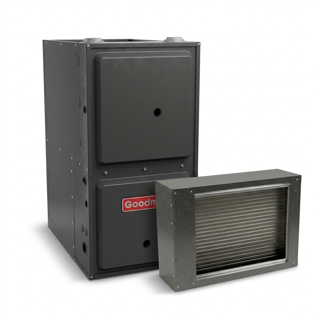 Goodman 2.5 Ton 96% AFUE Furnace and Coil System - R32 - Downflow/Horizontal