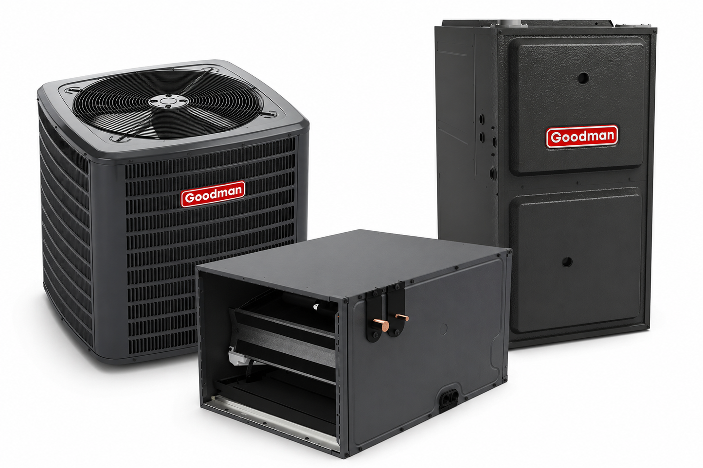 Goodman 4 Ton 13.8 SEER2 96% AFUE 80,000 BTU Gas Furnace and R32 Air Conditioner System - Upflow/Horizontal