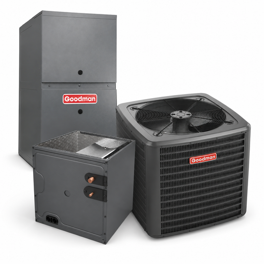 Goodman 2 Ton 14.0 SEER2 80% AFUE 60,000 BTU Gas Furnace and R32 Air Conditioner System - Upflow/Horizontal