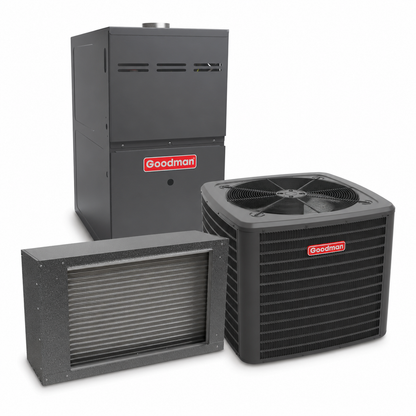 Goodman 1.5 Ton 14.5 SEER2 80% AFUE 80,000 BTU Gas Furnace and R32 Air Conditioner System - Upflow/Horizontal