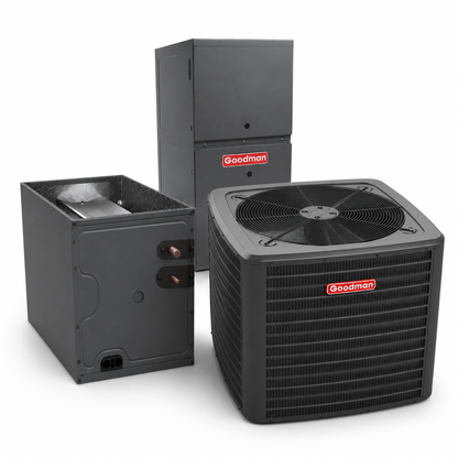 Goodman 2.5 Ton 14.3 SEER2 80% AFUE 80,000 BTU Gas Furnace and R32 Air Conditioner System - Downflow/Horizontal