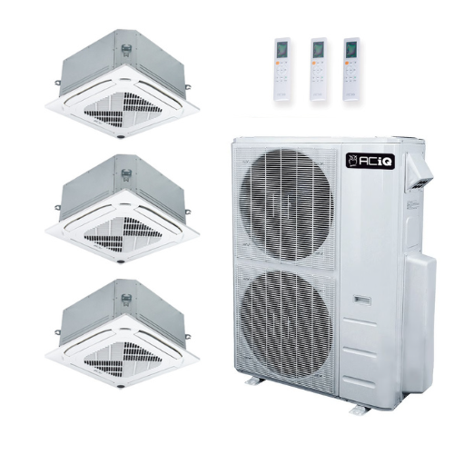 ACIQ 3-Zone Ductless Mini Split AC & Heat Pump 55000 BTU (12K+12K+24K), Ceiling Cassettes Units, 230V
