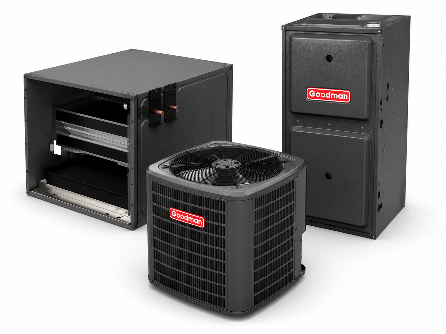 Goodman 2.5 Ton 14.3 SEER2 96% AFUE 40,000 BTU Gas Furnace and R32 Air Conditioner System - Downflow/Horizontal