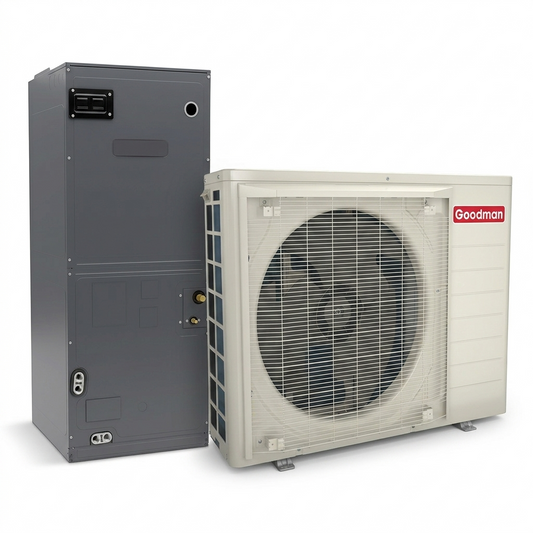 Goodman 24,000 BTU 18.0 SEER2 High Efficiency Multi Position Air Handler Unit Ducted Heat Pump Split System R32 230V