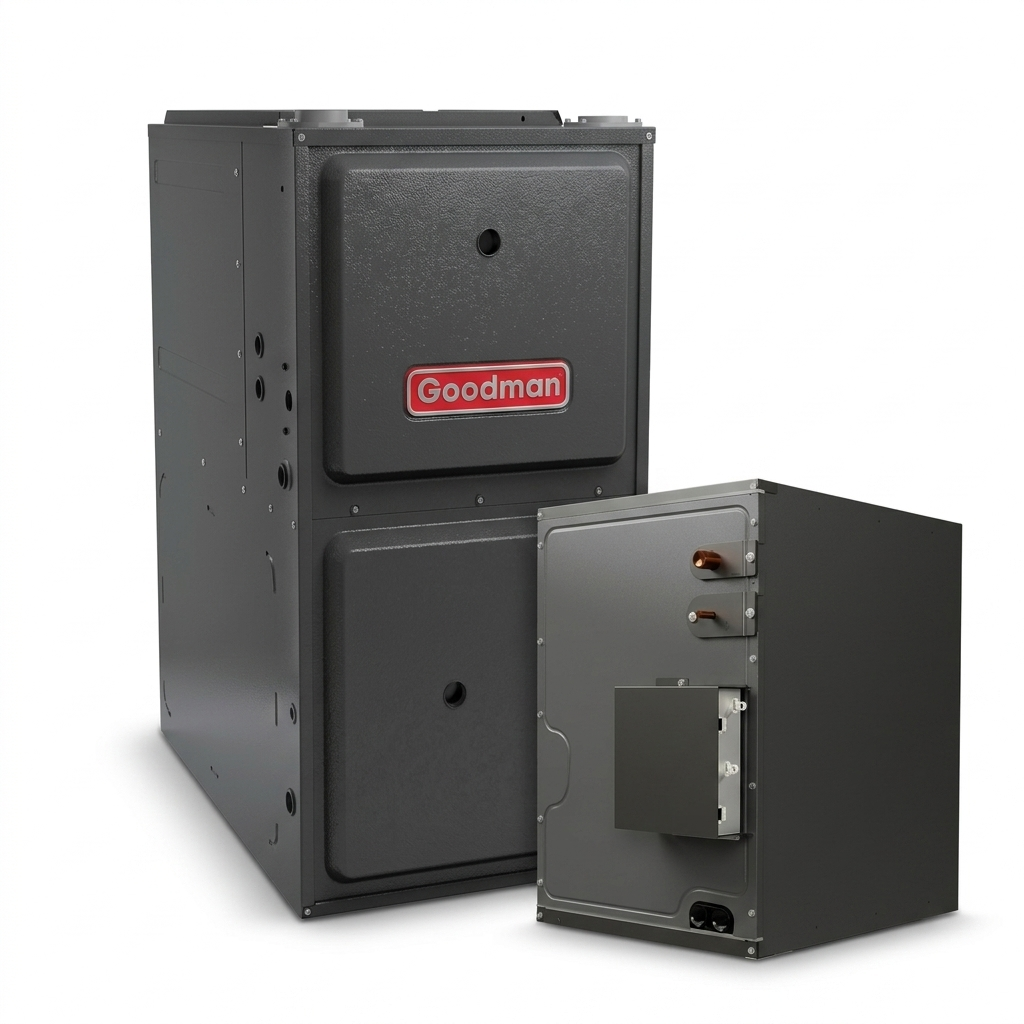 Goodman 2 Ton 96% AFUE Furnace and Coil System - R32 - Upflow/Horizontal