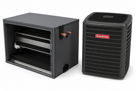 Goodman 2 Ton 15.0 SEER2 Central Air Conditioner Split with 26' inch Horizontal Cased Coil- R32