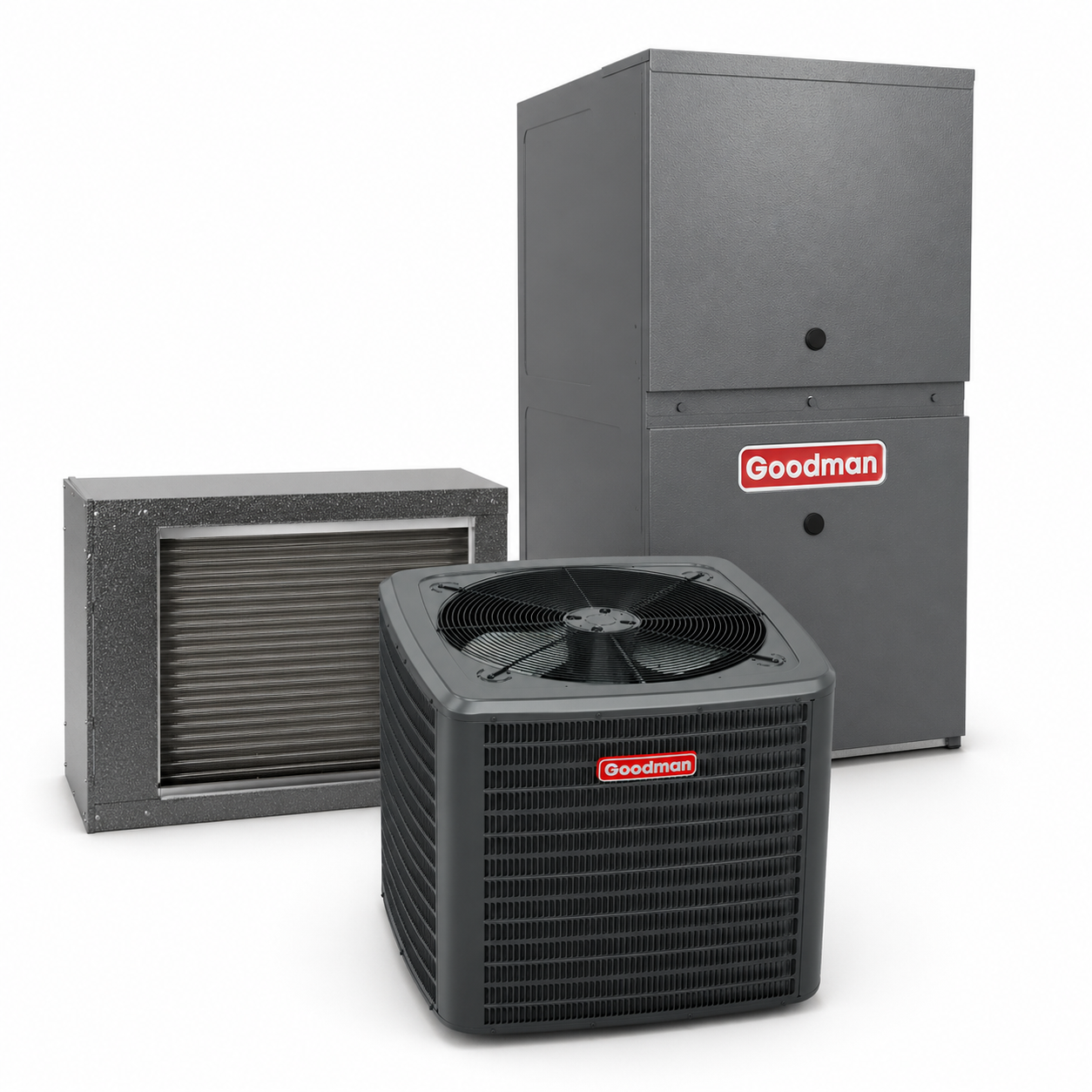 Goodman 2 Ton 14.5 SEER2 80% AFUE 80,000 BTU Gas Furnace and R32 Air Conditioner System - Upflow/Horizontal