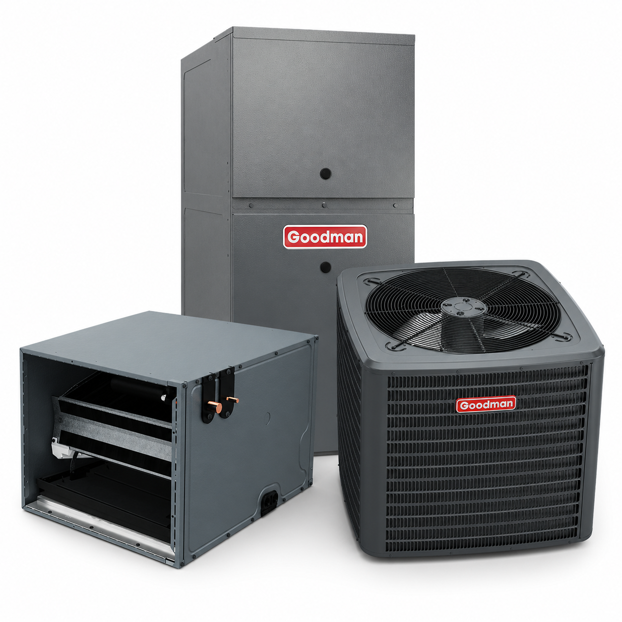 Goodman 2.5 Ton 14.5 SEER2 80% AFUE 80,000 BTU Gas Furnace and R32 Air Conditioner System - Upflow/Horizontal
