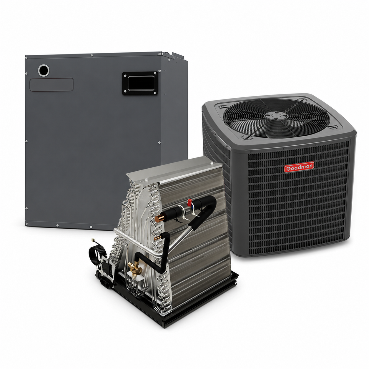 Goodman 3 Ton 15.2 SEER2  Electric Furnace and Heat Pump System - Upflow/Downflow - 16"