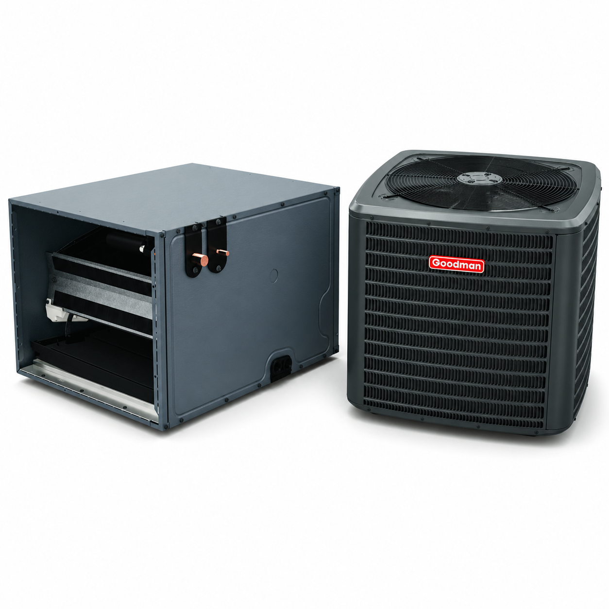 Goodman 3.5 Ton 14.3 SEER2 Central Air Conditioner Split with 30' inch Horizontal Cased Coil- R32