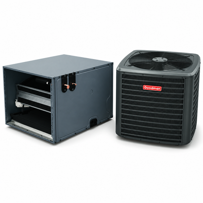 Goodman 3.5 Ton 14.3 SEER2 Central Air Conditioner Split with 30' inch Horizontal Cased Coil- R32