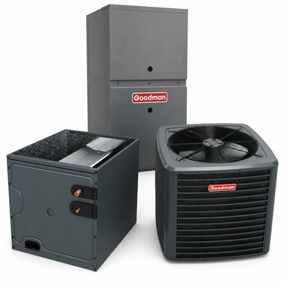 Goodman 2.5 Ton 14.3 SEER2 80% AFUE 60,000 BTU Gas Furnace and R32 Air Conditioner System - Upflow/Horizontal
