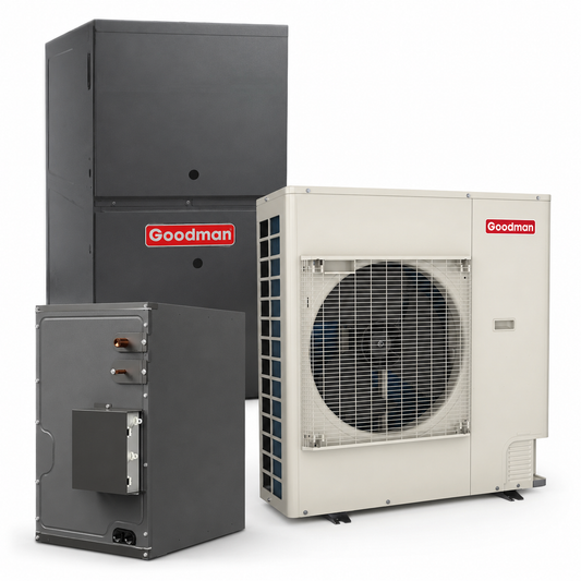 Goodman 3.5 Ton 17.0 SEER2 80% AFUE 80,000 BTU Gas Furnace and R32 Air Conditioner System - Upflow/Horizontal