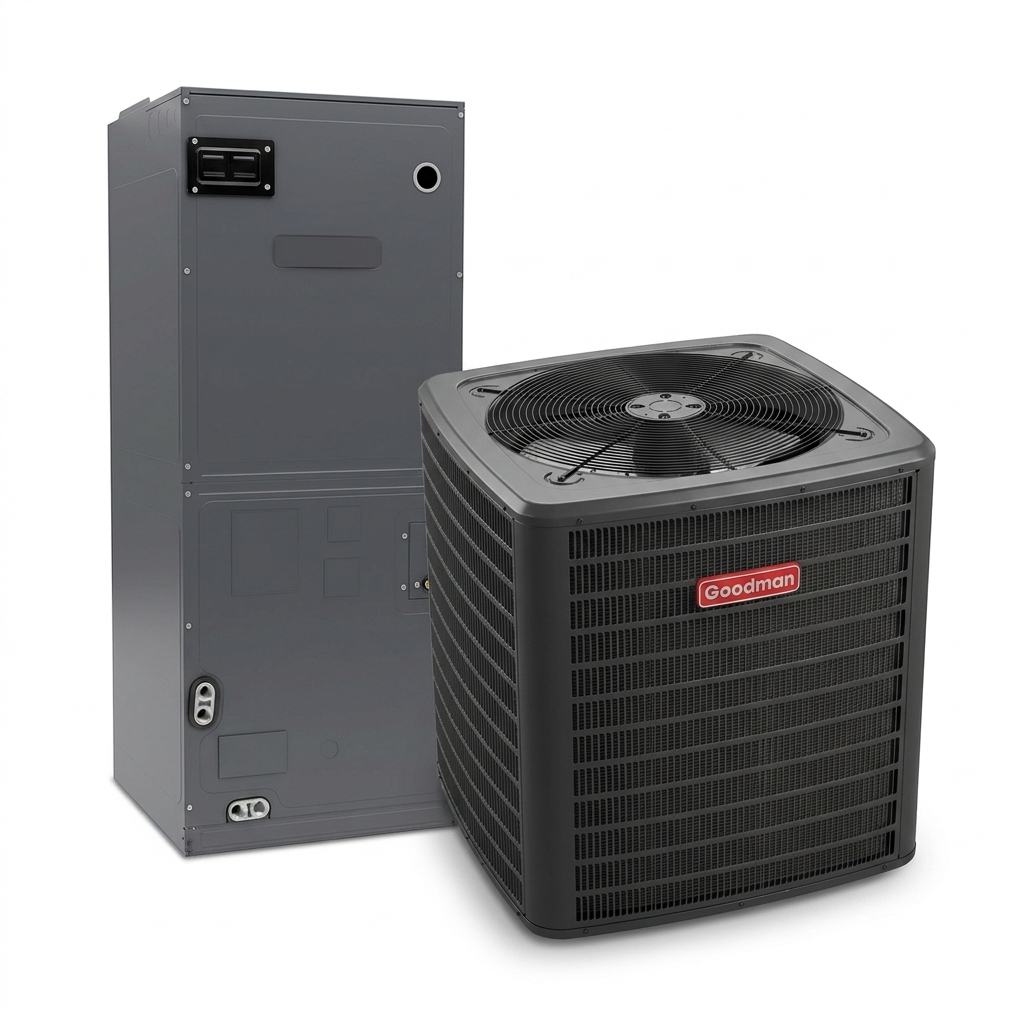 Goodman 36,000 BTU 14.5 SEER2 High Efficiency Multi Position Air Handler Unit Ducted Heat Pump Split System R32 230V