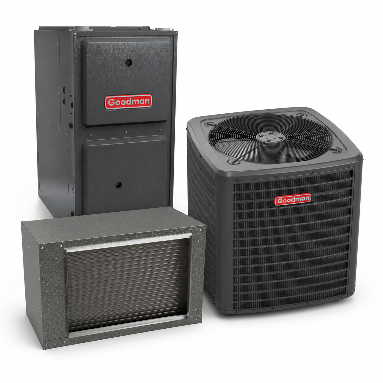 Goodman 2.5 Ton 13.4 SEER2 96% AFUE 100,000 BTU Gas Furnace and R32 Air Conditioner System - Upflow/Horizontal