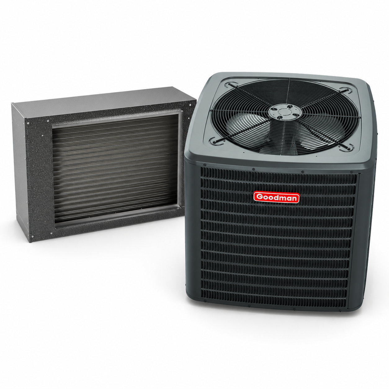 Goodman 3.5 Ton 14.3 SEER2 Central Air Conditioner Split with 39' inch Horizontal Cased Coil- R32