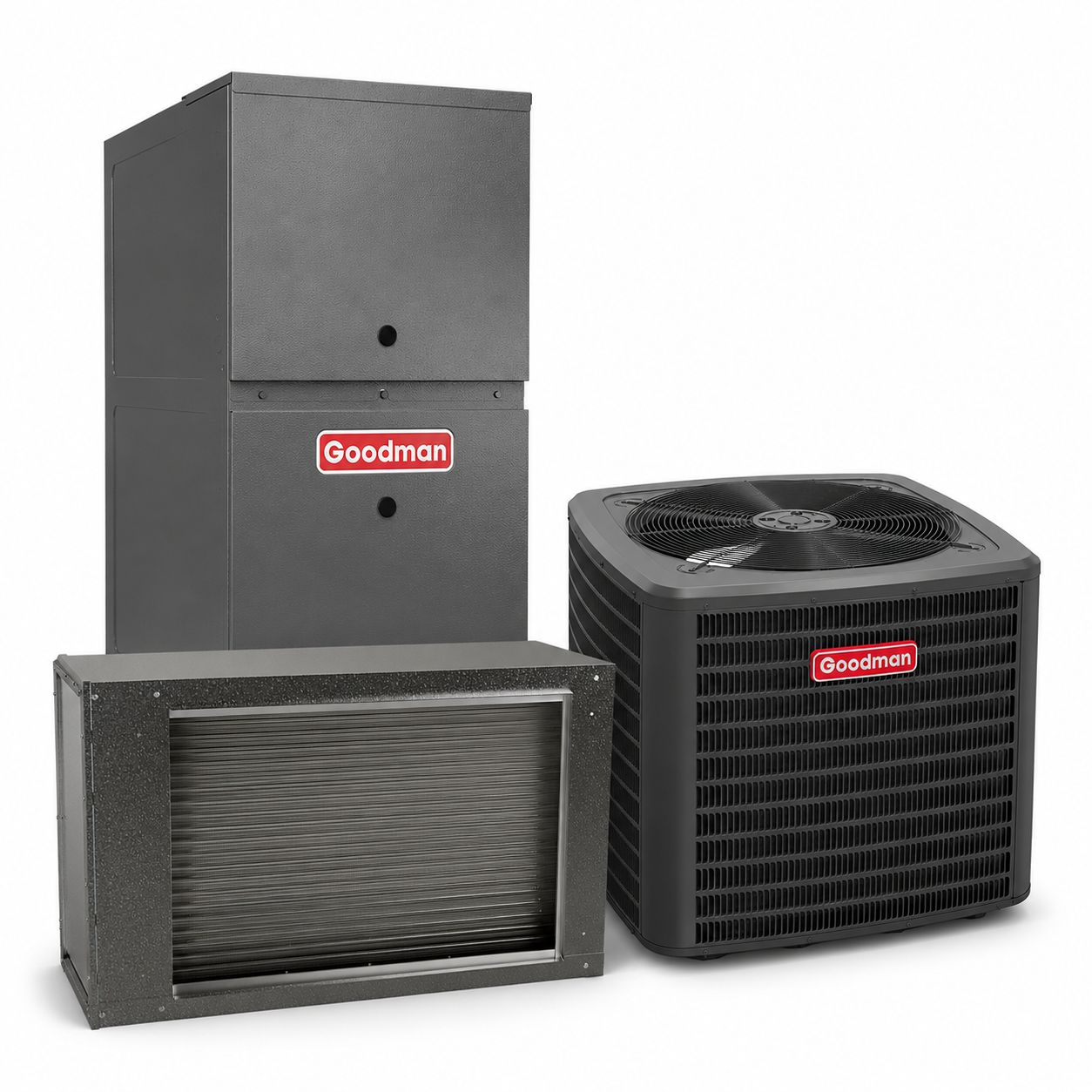 Goodman 3.5 Ton 15.2 SEER2 80% AFUE 80,000 BTU Gas Furnace and R32 Air Conditioner System - Upflow/Horizontal