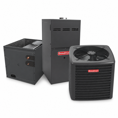 Goodman 2.5 Ton 14.3 SEER2 80% AFUE 80,000 BTU Gas Furnace and R32 Air Conditioner System - Upflow/Horizontal