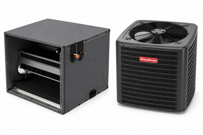 Goodman 2 Ton 14.3 SEER2 Central Air Conditioner Split with 26' inch Horizontal Cased Coil- R32