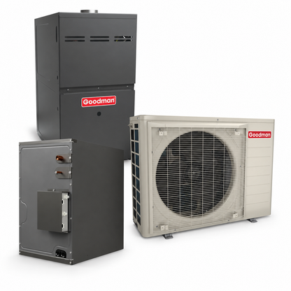 Goodman 2 Ton 18.0 SEER2 80% AFUE 80,000 BTU Gas Furnace and R32 Air Conditioner System - Upflow/Horizontal