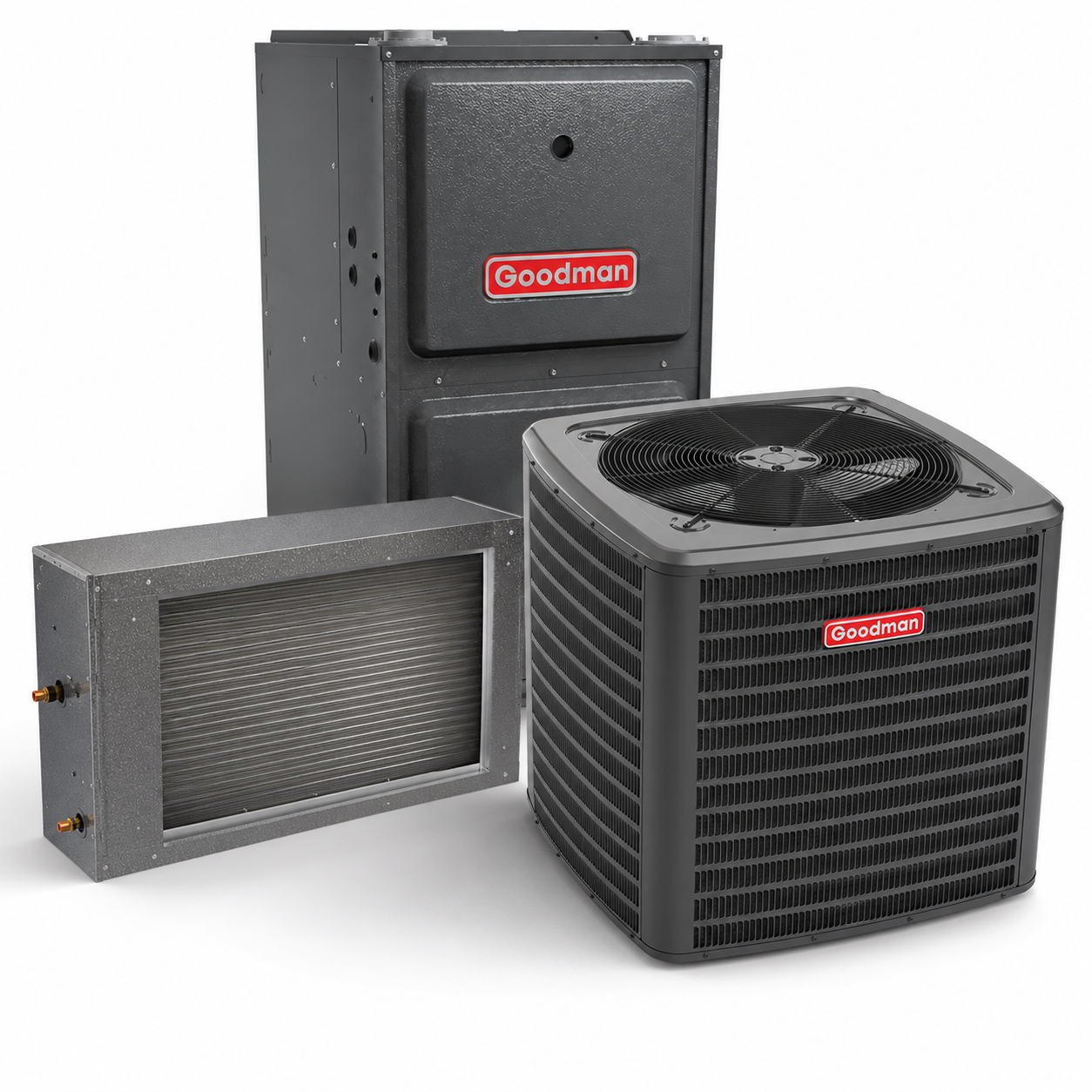 Goodman 1.5 Ton 14.5 SEER2 97% AFUE 60,000 BTU Gas Furnace and R32 Air Conditioner System - Upflow/Horizontal