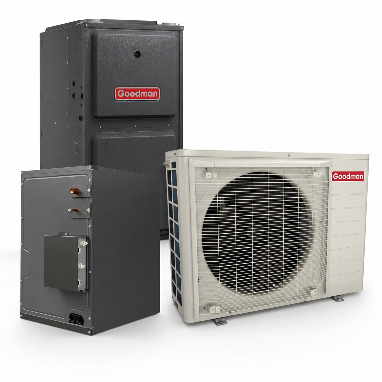 Goodman 1.5 Ton 18.5 SEER2 97% AFUE 80,000 BTU Gas Furnace and R32 Air Conditioner System - Downflow/Horizontal
