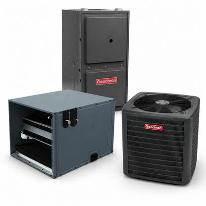 Goodman 1.5 Ton 14.7 SEER2 96% AFUE 60,000 BTU Gas Furnace and R32 Air Conditioner System - Upflow/Horizontal