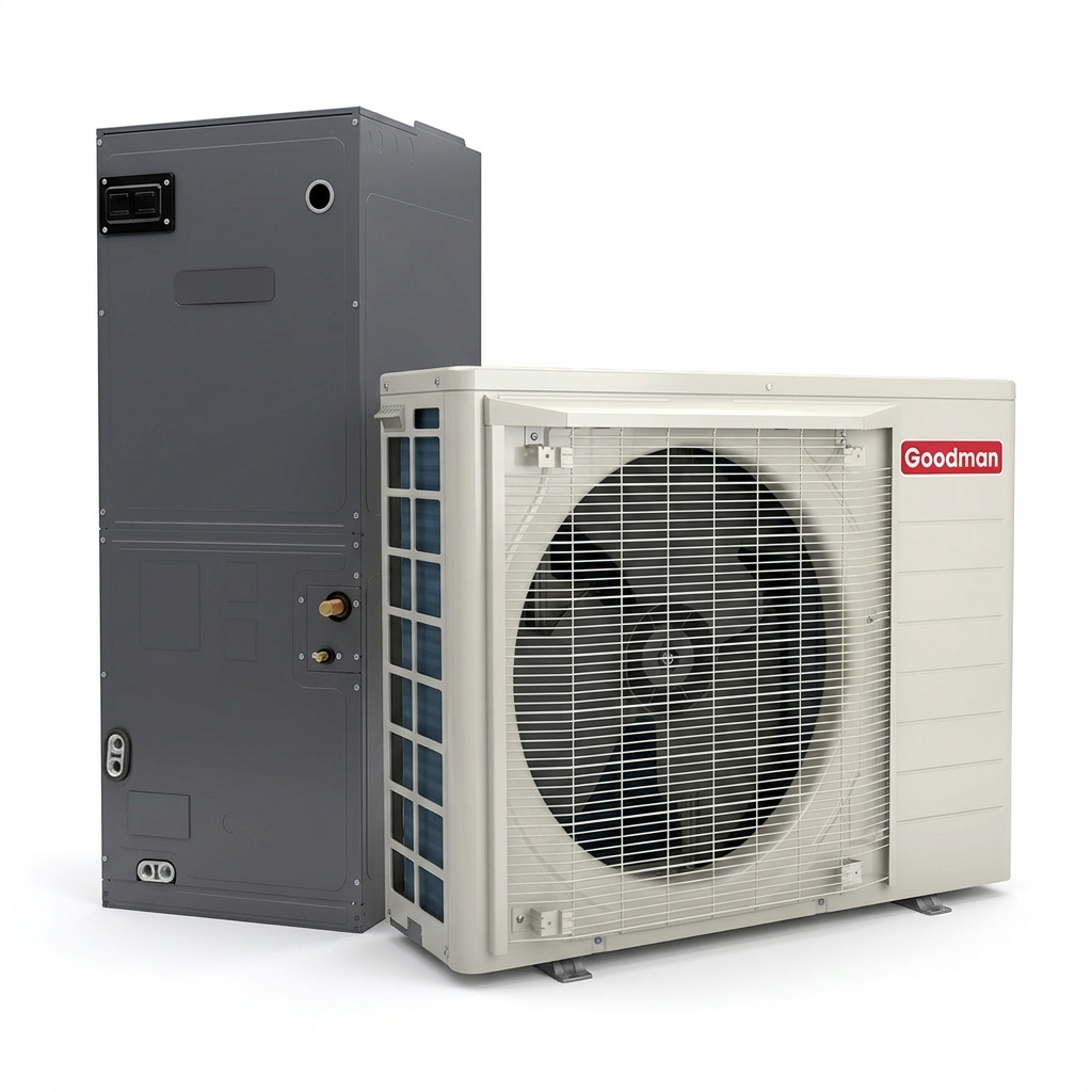 Goodman 42,000 BTU 17.5 SEER2 High Efficiency Multi Position Air Handler Unit Ducted Heat Pump Split System R32 230V
