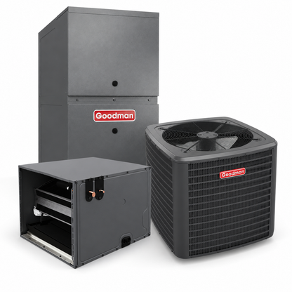Goodman 3 Ton 13.8 SEER2 80% AFUE 80,000 BTU Gas Furnace and R32 Air Conditioner System - Upflow/Horizontal