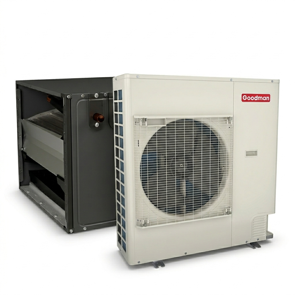 Goodman 4 Ton 16.6 SEER2 Central Air Conditioner Split with 26 1/2' inch Horizontal Cased Coil- R32