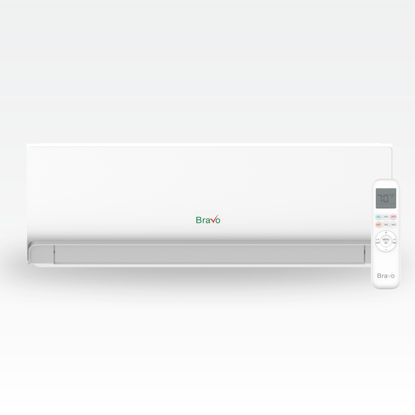 Bravo Milano 4-Zone Ductless Mini Split AC & Heat Pump -- 42000 BTU (3.5 Ton), Wall Mount Units (7K+9K+12K+12K) BTU, Inverter Technology, 230V, Heating & Cooling
