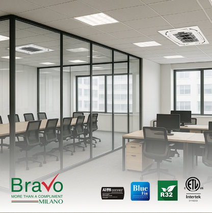 Bravo 5-Zone Ductless Mini Split AC & Heat Pump 42000 BTU (9K+9K+9K+9K+9K), Ceiling Cassettes Units, 230V