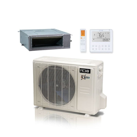 ACIQ 12,000 BTU 20 SEER2 ACIQ Single Zone Concealed Duct Mini Split System | Extreme Series - R454B |230V
