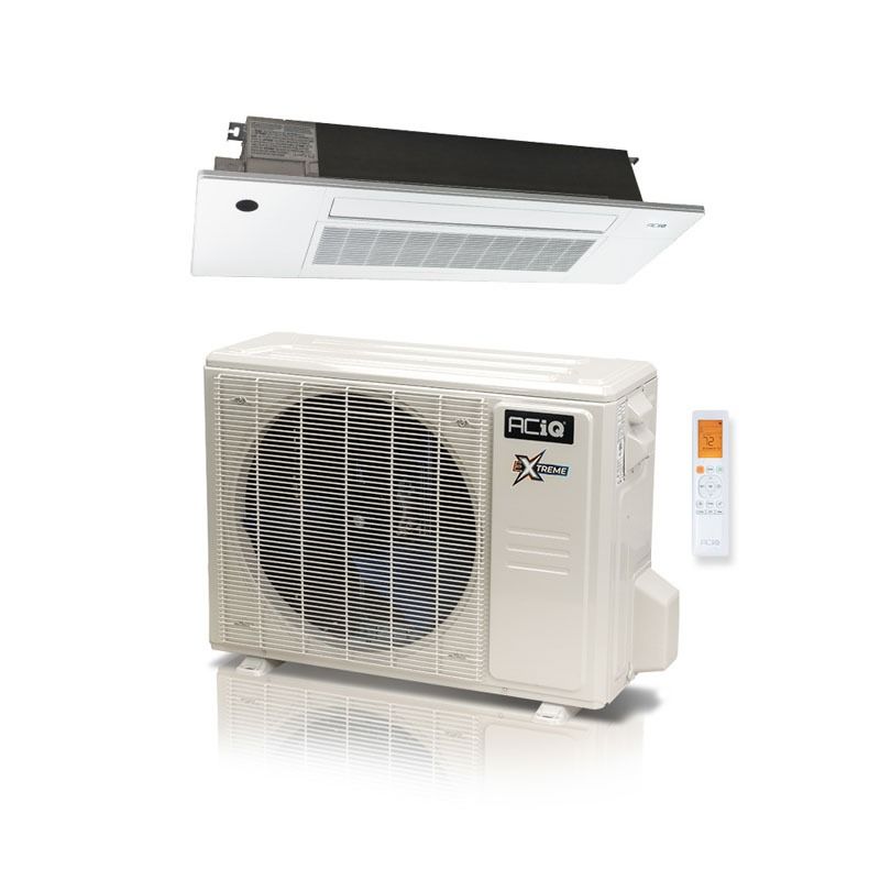 ACIQ 9,000 BTU 24 SEER2 ACiQ Single Zone Slim Ceiling Cassette Mini Split System | Extreme Series - R454B | 230V