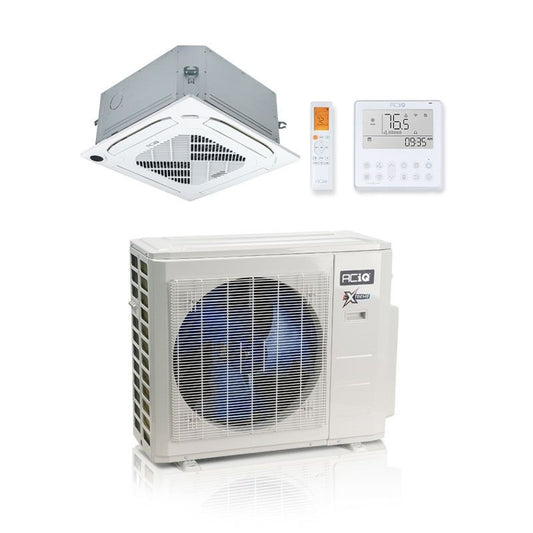 ACIQ 24,000 BTU 20.7 SEER2 ACiQ Single Zone Ceiling Cassette Mini Split System | Extreme Series - R454B | 230V