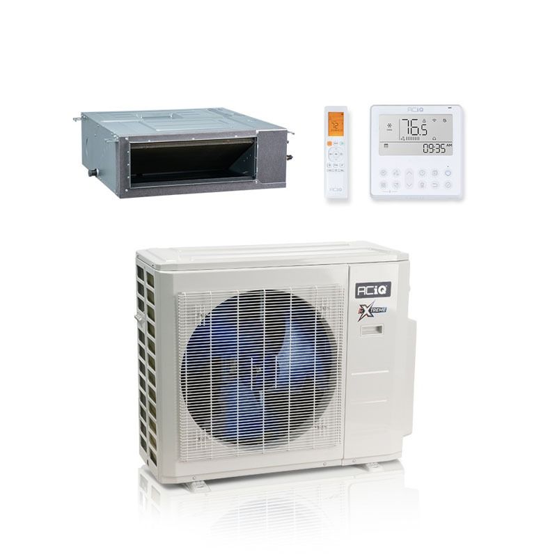 ACiQ 24,000 BTU 23 SEER ACiQ Single Zone Concealed Duct Mini Split System | Extreme Series