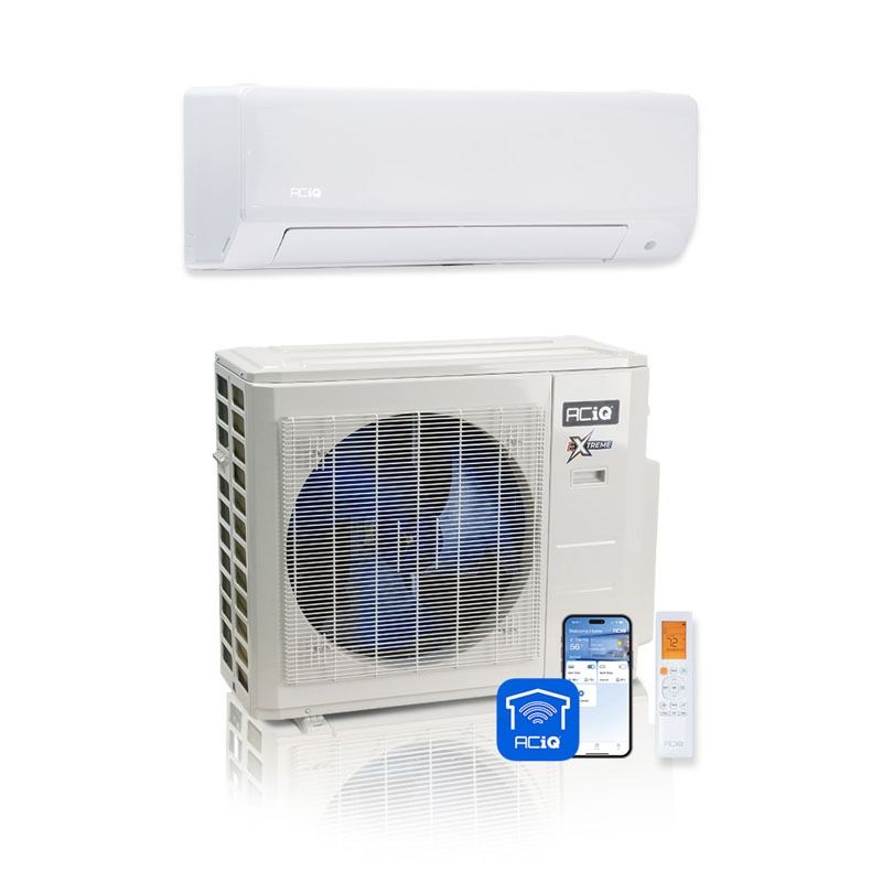 ACIQ 24,000 BTU ACiQ Extreme 21 SEER2 Single Zone Wall Mount Mini Split Heat Pump System - R454B | 230V